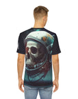Undead Astronaut Space Man Skull Space Art Men's Polyester Tee (AOP) By Mythical Merch