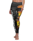 Fire Mushroom Cluster Women's Cut & Sew Casual Leggings Stockings Tights Pants By Erin Barnhart X Mythical Merch