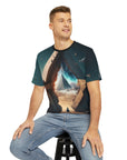 Portal Pyramid Ascension Egyptian Star Gate Men's Polyester Tee (AOP) By Mythical Merch