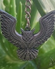 5 Pack - Night Owl Flight Tribal Wings Bat Bird Animal Silver 3D Metal Keychains Wholesale Key-Chain Key Chains