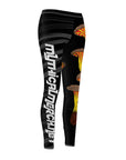 Fire Mushroom Cluster Women's Cut & Sew Casual Leggings Stockings Tights Pants By Erin Barnhart X Mythical Merch