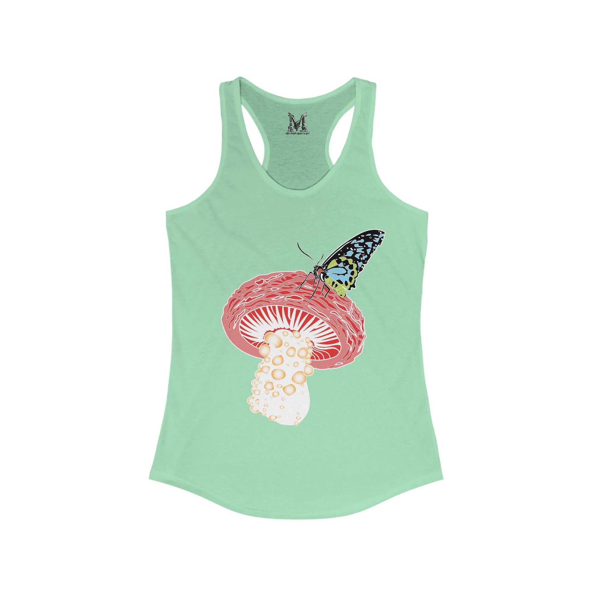 Butterfly Mushroom Awakening Women&#39;s Ideal Racerback Tank Top Sleeveless T Shirt
