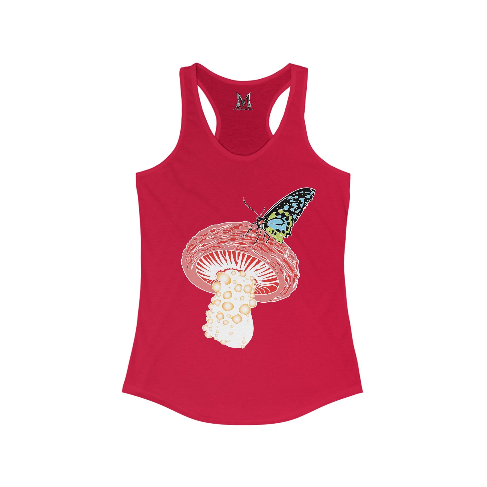 Butterfly Mushroom Awakening Women&#39;s Ideal Racerback Tank Top Sleeveless T Shirt