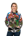 Dancing Terrapin Mushroom Village Stealie Forever Grateful Hippie Dead Lot Unisex Hooded Sweatshirt Athletic Hoodie 95% Recycled Materials (AOP)