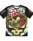 Steal Your Mushroom Village Stealie Forever Grateful Men's Polyester Tee Tshirt T-shirt Shirt By Mythical Merch