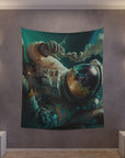 Smokey Space Man Nature Astronaut Printed Wall Tapestry