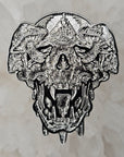 Silver Third Eye Mushroom Tribal Skull Psychedelic Zombie Art Enamel Pins Hat Pins Lapel Pin Brooch Badge Festival Pin