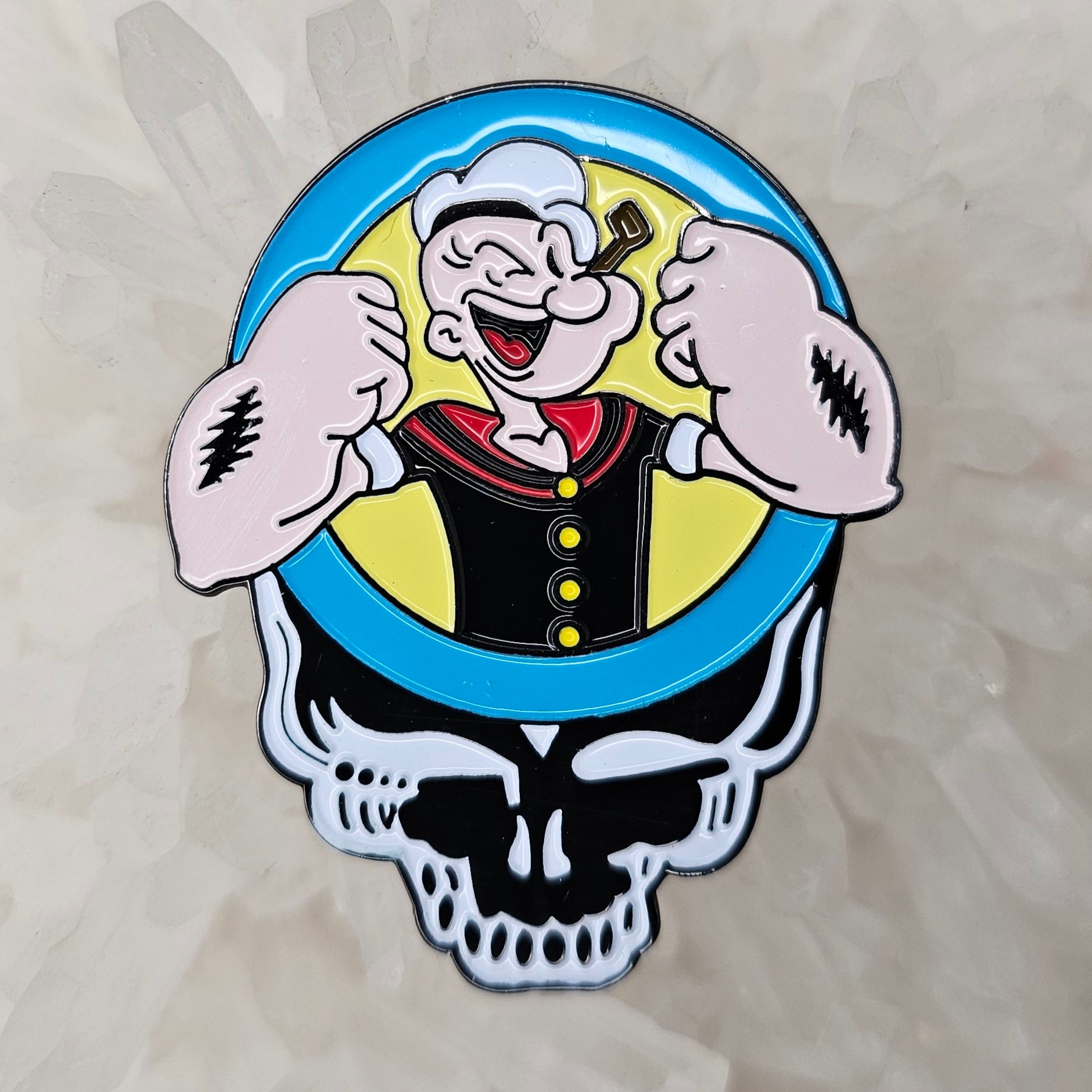 Grateful Popeye The Sailor Dead Head Shakedown Cartoon Enamel Pins Hat Pins Lapel Pin Brooch Badge Festival Pin