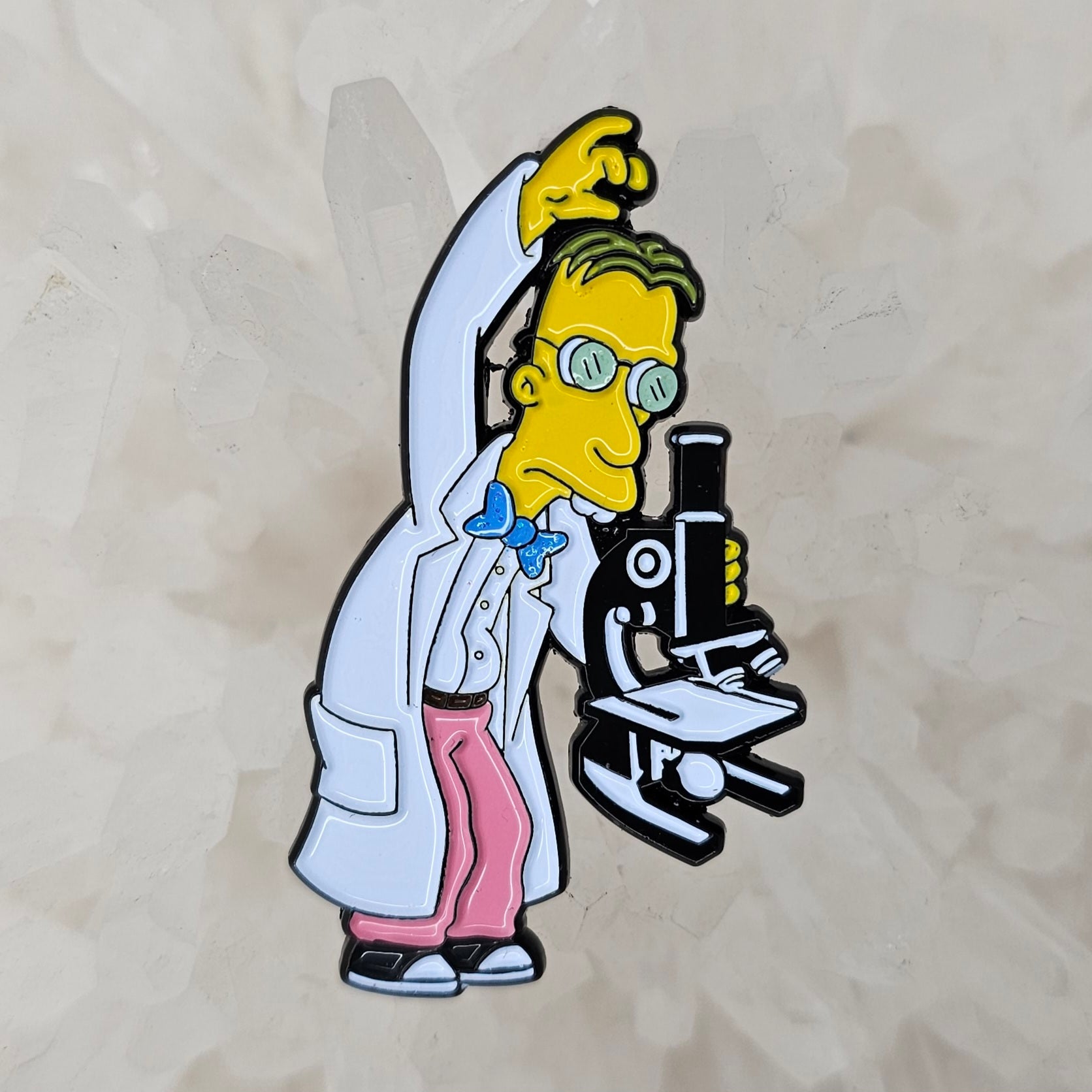 Professor Nerdelbomb Fink Science Microscope 90s Cartoon Enamel Pins Hat Pins Lapel Pin Brooch Badge Festival Pin