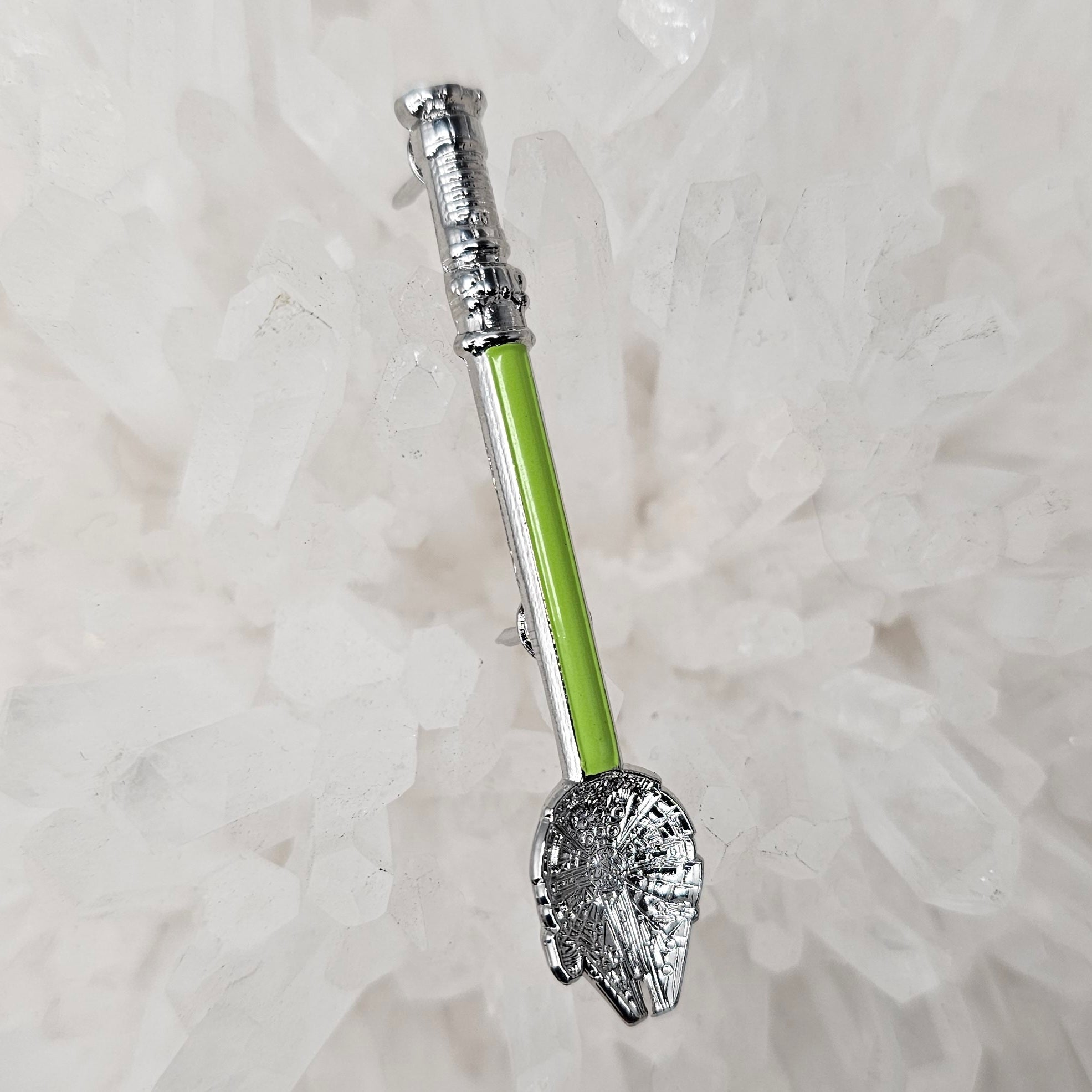 Spoonlenium Falcon Star Spoon Wars Jedi Green Mini Spoon Enamel Pins Hat Pins Lapel Pin Brooch Badge Festival Pin