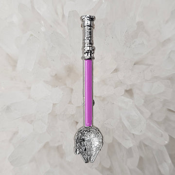Spoonlenium Falcon Star Spoon Wars Jedi Purple Mini Spoon Enamel Pins Hat Pins Lapel Pin Brooch Badge Festival Pin