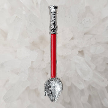 Spoonlenium Falcon Star Spoon Wars Sith Red Mini Spoon 3D Enamel Pins Hat Pins Lapel Pin Brooch Badge Festival Pin