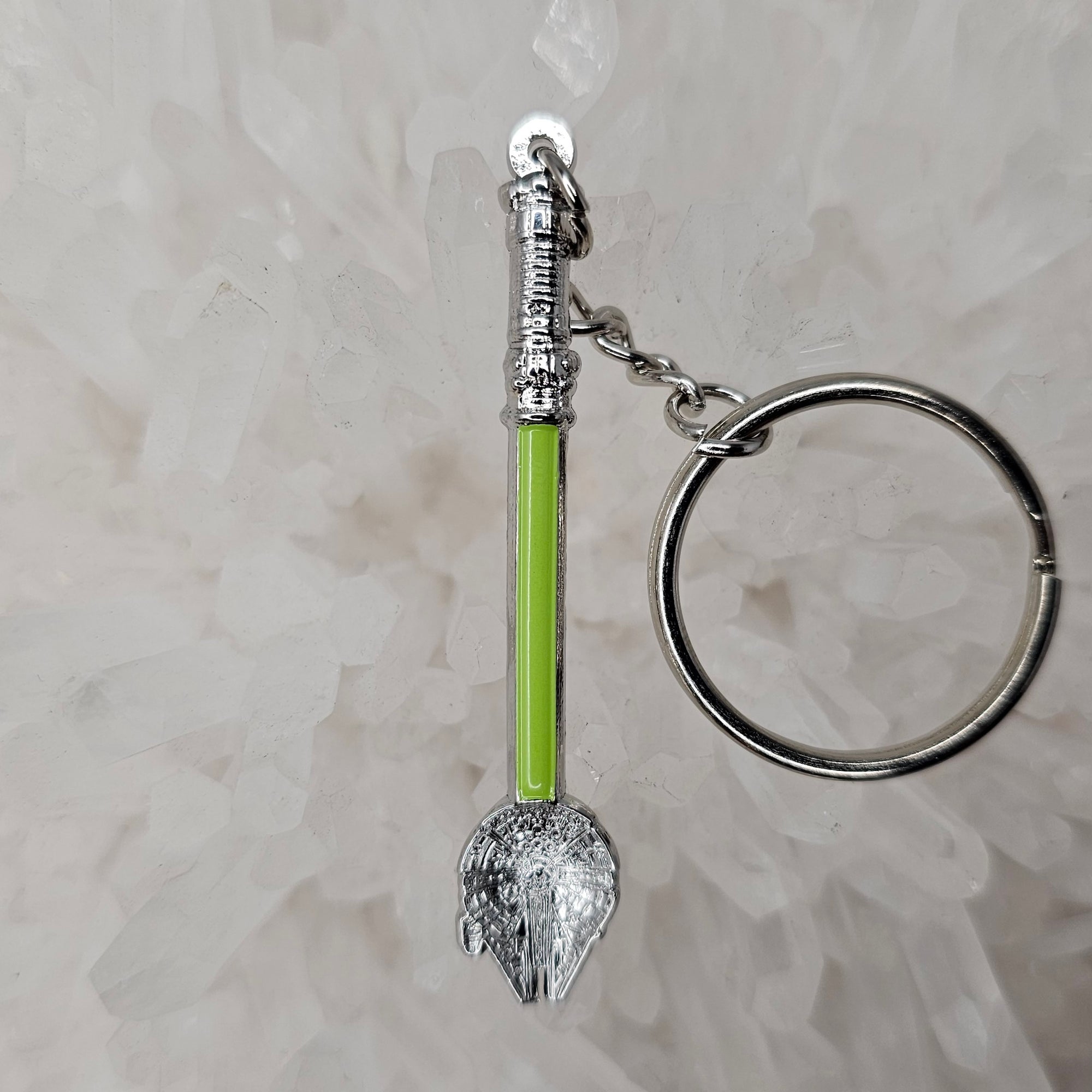 Spoonlenium Falcon Star Spoon Wars Jedi Green 3D Metal Mini Spoon Keychains Key-Chain Key Chains