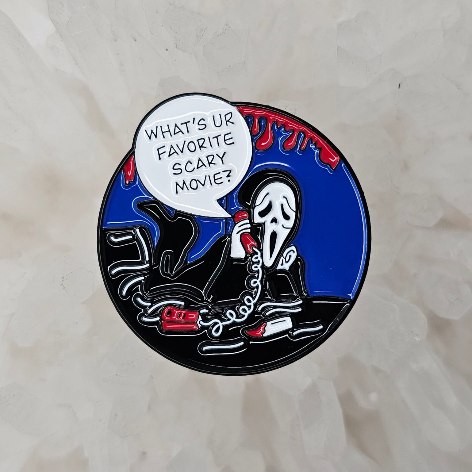 Whats Your Favorite Scary Movie Dont Scream Call Enamel Pins Hat Pins Lapel Pin Brooch Badge Festival Pin
