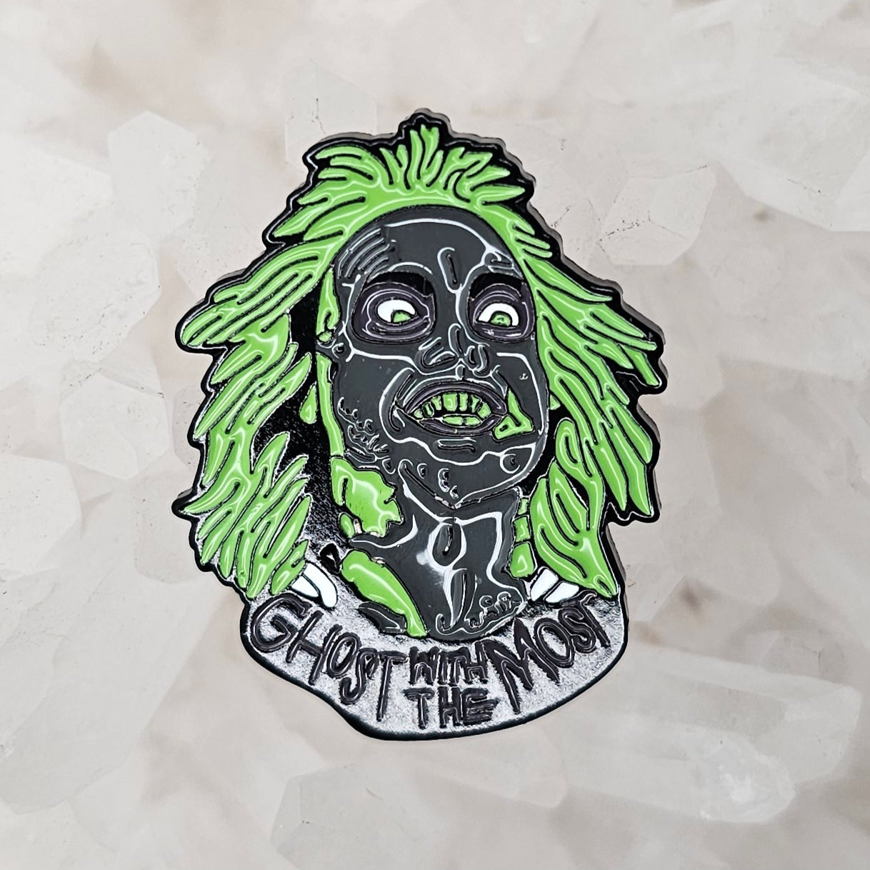Ghost With The Most Beetle Creepy Juice Horror Gore Slasher Scary Movie Enamel Pins Hat Pins Lapel Pin Brooch Badge Festival Pin