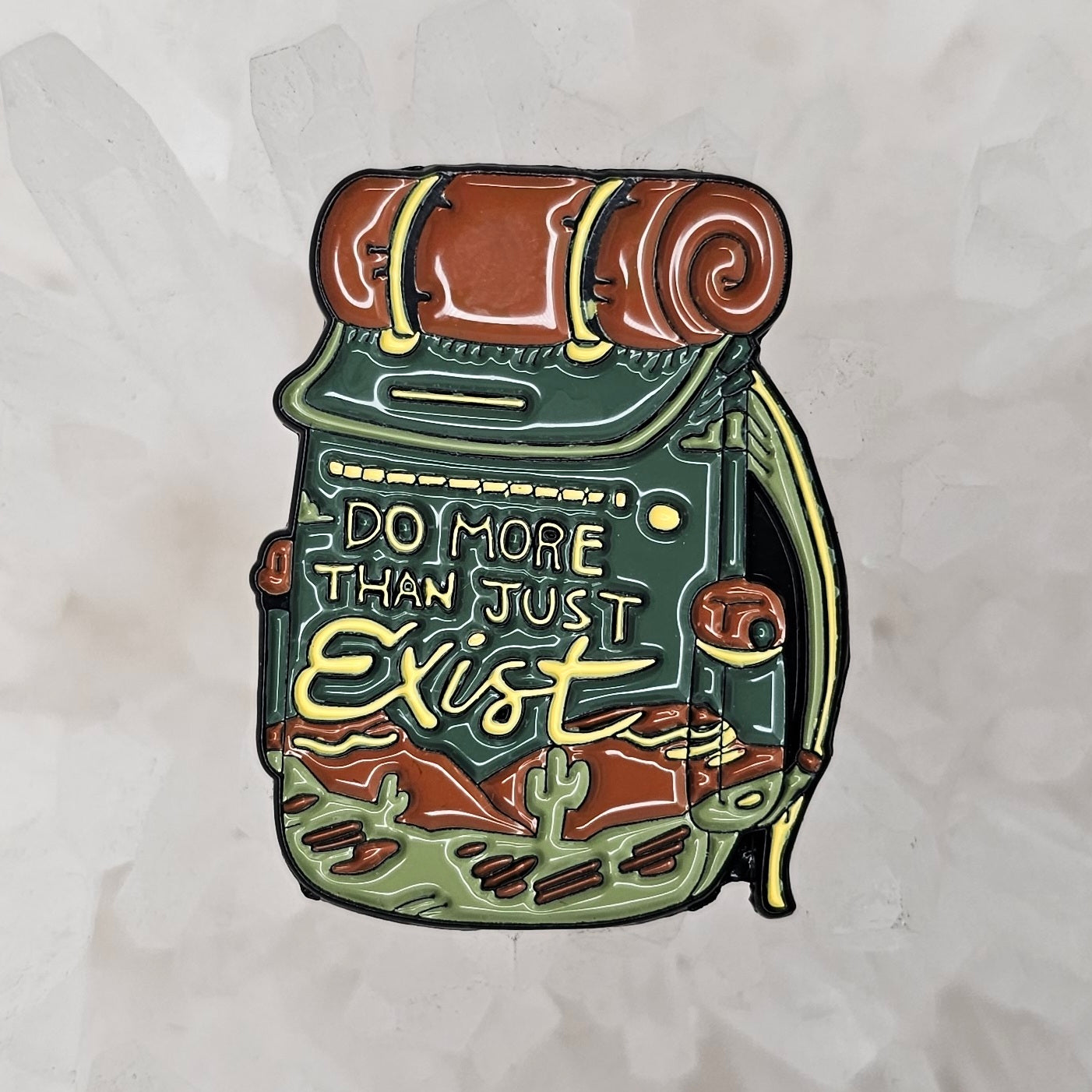 Do More Than Just Exist Nature Backpack Hiking Outdoors Enamel Pins Hat Pins Lapel Pin Brooch Badge Festival Pin