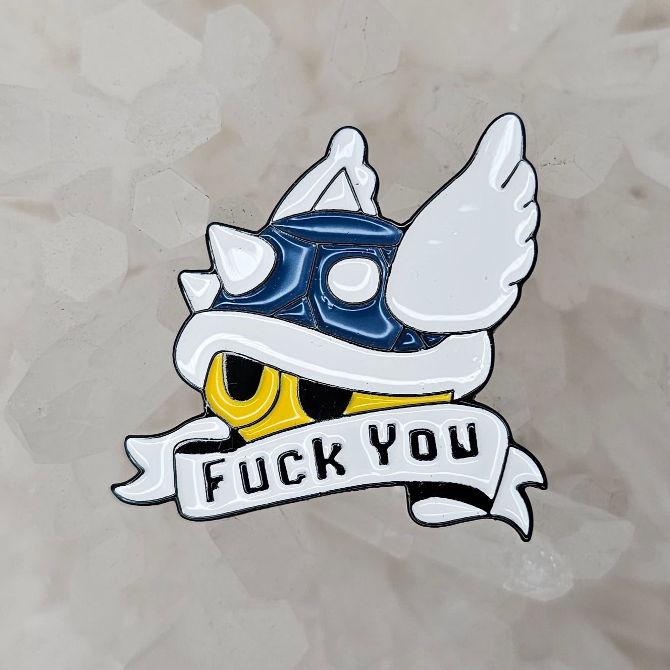 F*ck You Flying Turtle Shell Mario Video Game Enamel Pins Hat Pins Lapel Pin Brooch Badge Festival Pin