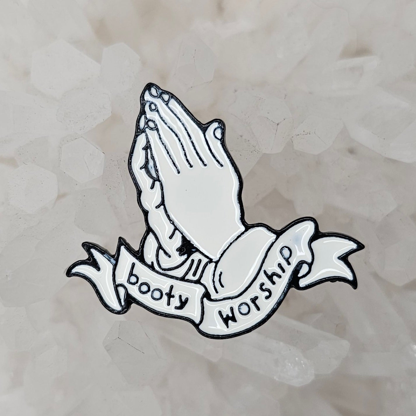 Praying Hands Of Booty Worship Rave Booty Kinked Enamel Pins Hat Pins Lapel Pin Brooch Badge Festival Pin
