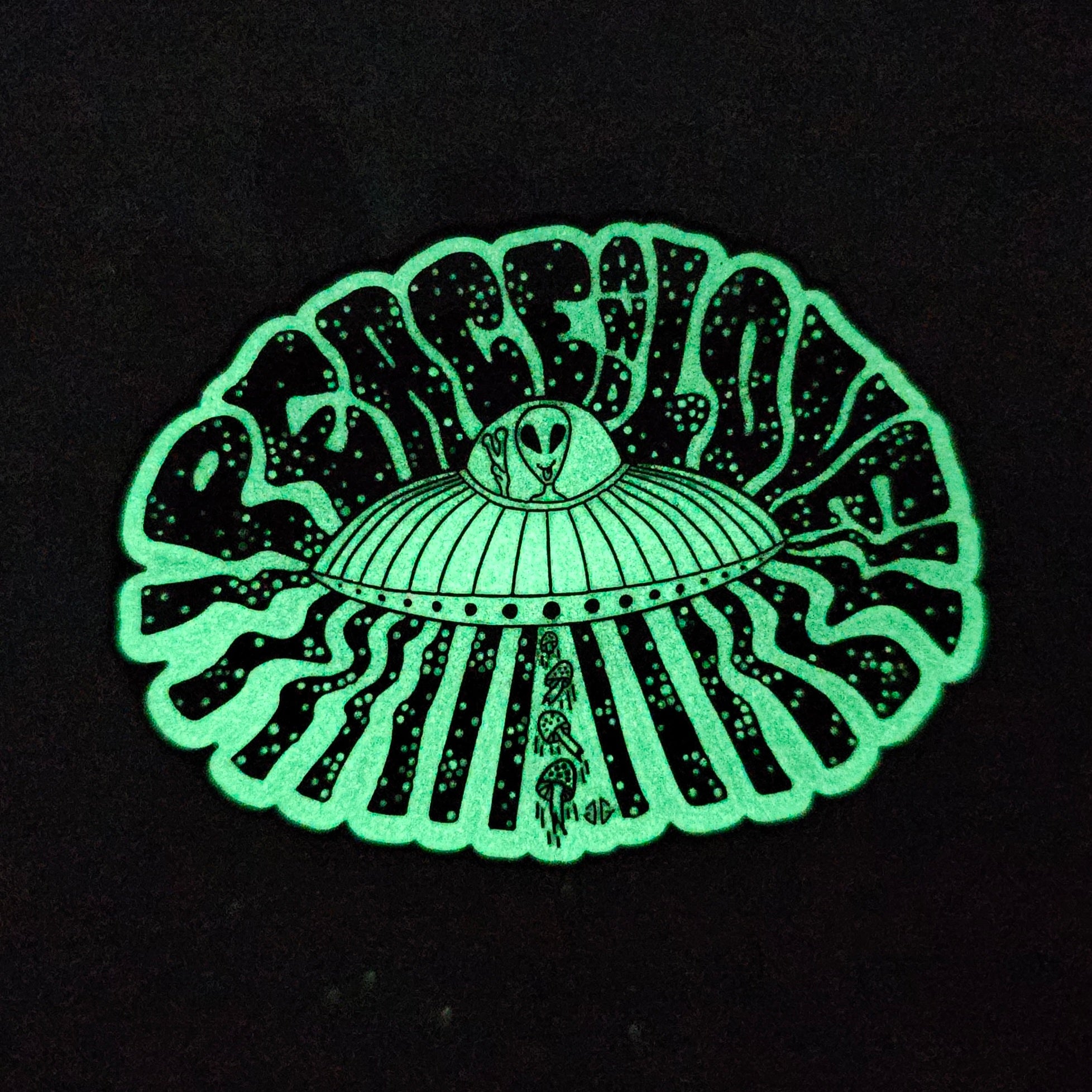 Peace Love &amp; Mushroom Aliens Ufo Flying Saucer Enamel Pins Hat Pins Lapel Pin Brooch Badge Festival Pin