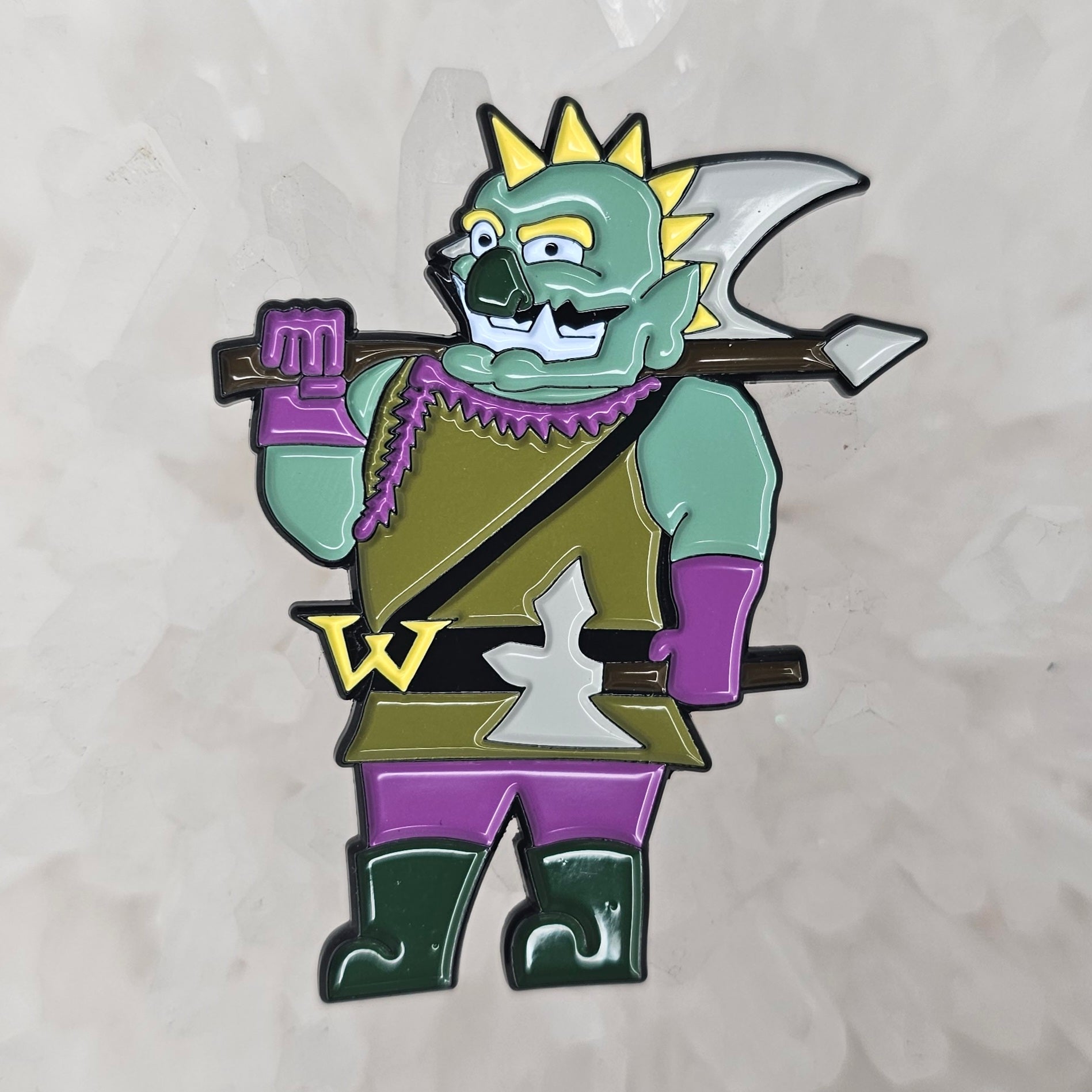 Ogre Warrior Wario Super Dungeon Bros Board Video Game Mashup Dragon Fantasy Roleplaying Game Enamel Pins Hat Pins Lapel Pin Brooch Badge Festival Pin
