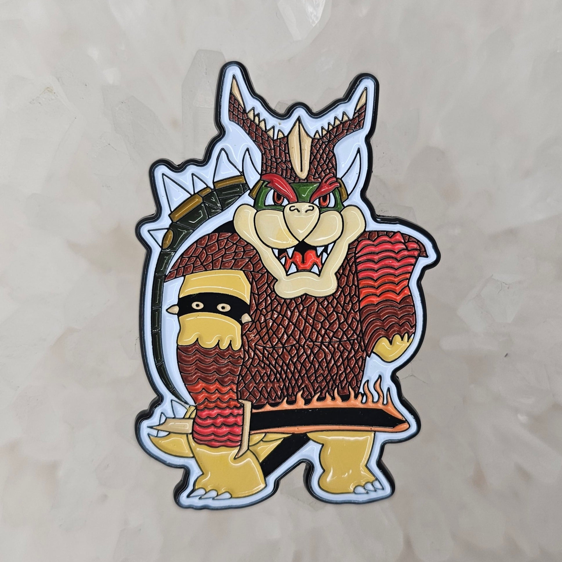 Death Knight Bowser Warrior Mario Super Dungeon Bros Board Video Game Mashup Dragon Fantasy Roleplaying Game Enamel Pins Hat Pins Lapel Pin Brooch Badge Festival Pin