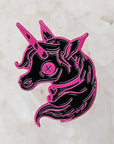 Creepy Unicorn Zombie Horse Pink Metal Enamel Pins Hat Pins Lapel Pin Brooch Badge Festival Pin