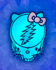 10 Pack - Hello Grateful Kitty Stealie Dead Lot 13 Point Bolt 90s Cartoon Wholesale Glow Enamel Pin Hat Pin Bulk Lapel Pin Brooch Badge Festival Pin