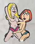 Kinked Francine & Lois American Family Dad Guy Sexy Cartoon Pin Up Enamel Pin Hat Pin Lapel Pin Brooch Badge Festival Pin