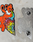 5 Set Pack - Grateful Love Dead Dancing Bear Heart 2 Piece Puzzle Pin Enamel Pins Hat Pins Lapel Pin Brooch Badge Festival Pin