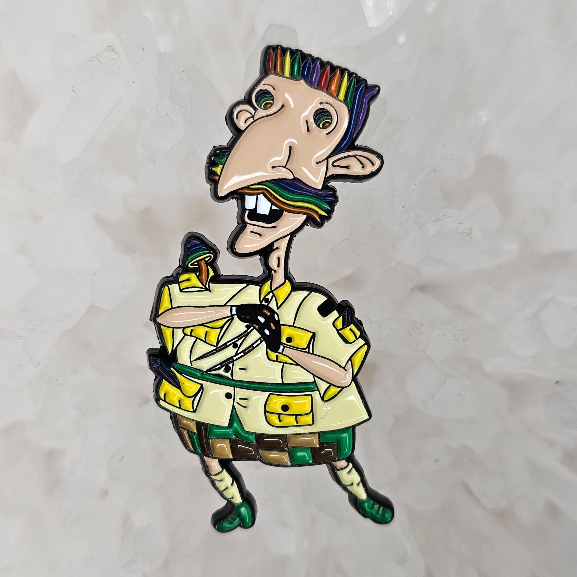 10 Pack - Festie Freak Nigel Thornberry 90s Cartoon Gloving Flow Enamel Pins Hat Pins Bulk Lapel Pin Brooch Badge Festival Pin