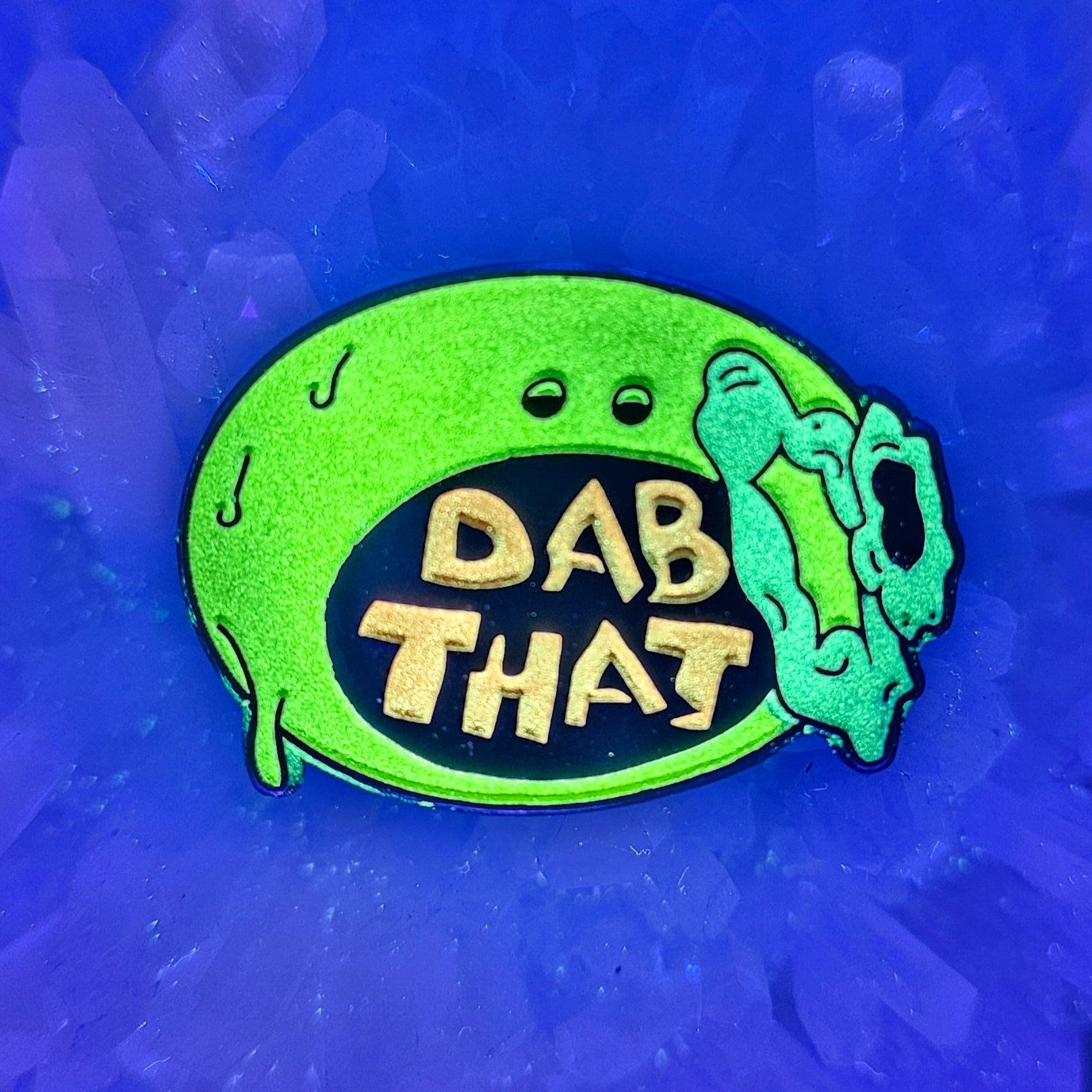 5 Pack - All That Dab That Weed Hash Oil Cannabis Psychedelic Wholesale Glow Enamel Pins Hat Pins Bulk Lapel Pin Brooch Badge Festival Pin