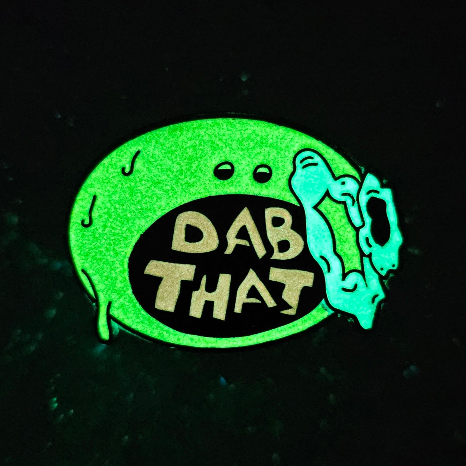 All That Dab That Weed Hash Oil Cannabis Psychedelic Glow Enamel Pins Hat Pins Lapel Pin Brooch Badge Festival Pin