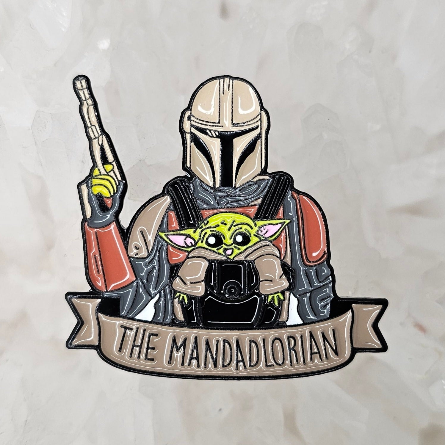 Baby Yoda &amp; Mando Grogu Star Mandalorian Wars Cartoon Movie Game Enamel Pins Hat Pins Lapel Pin Brooch Badge Festival Pin