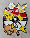 Pikachu Evolution Raichu Pokeball Cartoon Movie Game Enamel Pins Hat Pins Lapel Pin Brooch Badge Festival Pin