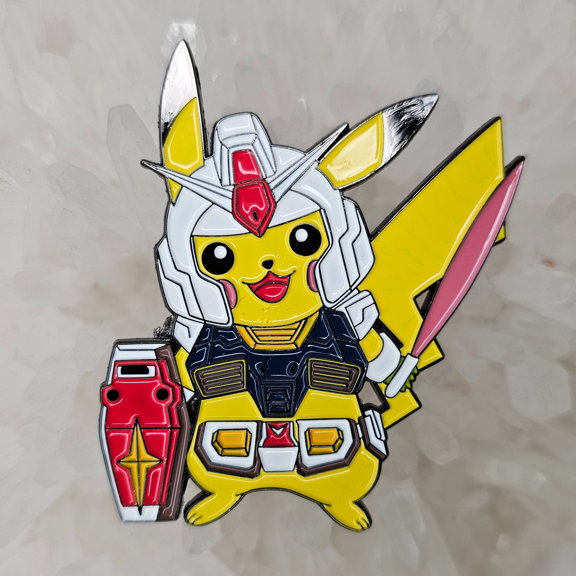 Gundam Pikachu Anime Mech Robot Warrior Pokeball Cartoon Game Enamel Pins Hat Pins Lapel Pin Brooch Badge Festival Pin
