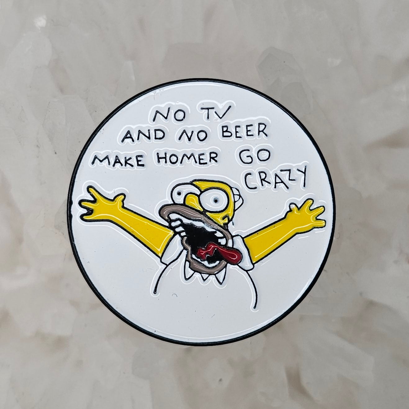 Crazed Homer Simpson 90s Cartoon Tv Enamel Pins Hat Pins Lapel Pin Brooch Badge Festival Pin
