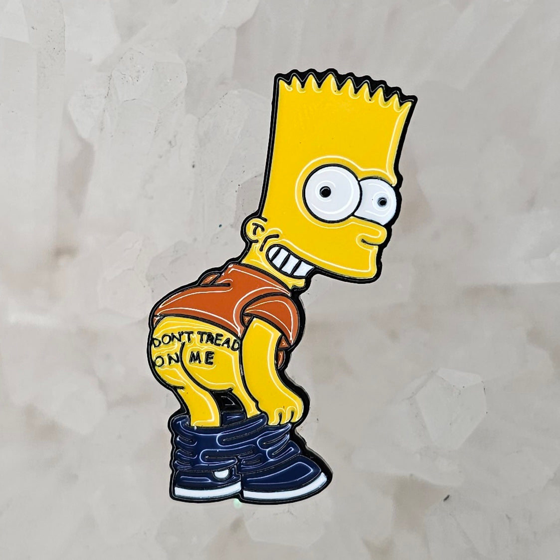 Dont Tread On Me Bart Simpson 90s Cartoon Tv Enamel Pins Hat Pins Lapel Pin Brooch Badge Festival Pin