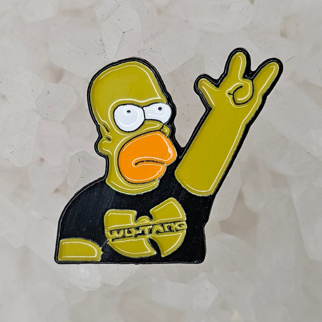Wutang Homer Clan Simpson Hip Hop 90s Cartoon Tv Enamel Pins Hat Pins Lapel Pin Brooch Badge Festival Pin