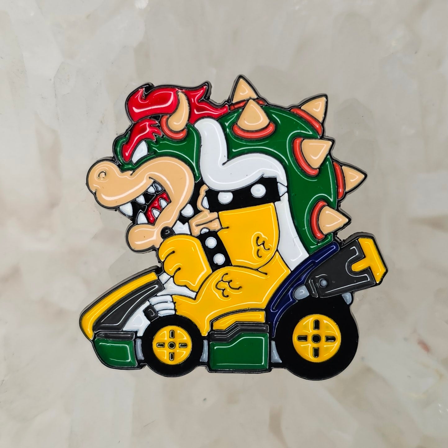 Racing Bowser Mario Video Game Kart Pintendo Enamel Pins Hat Pins Lapel Pin Brooch Badge Festival Pin