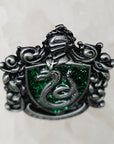 Slytherin House Crest Hogwarts School Harry Potter 3D Metal Epoxy Glitter Enamel Pins Hat Pins Lapel Pin Brooch Badge Festival Pin