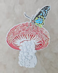 3D Butterfly Magic Mushroom Psychedelic Shroom Nature Art Enamel Pins Hat Pins Lapel Pin Brooch Badge Festival Pin