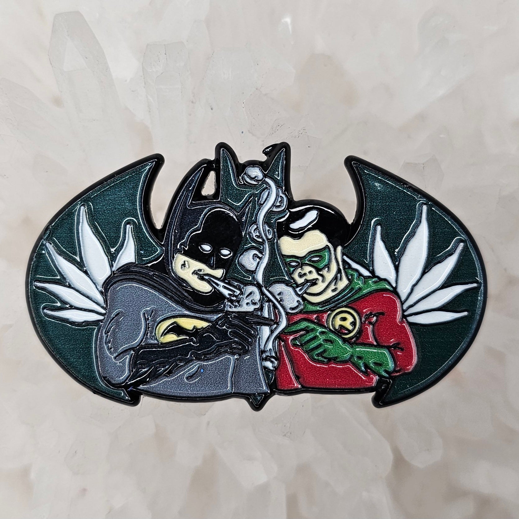 Dab Man &amp; Globin Bat Man &amp; Robin Super Weed Hero Comic Cartoon Enamel Pins Hat Pins Lapel Pin Brooch Badge Festival Pin