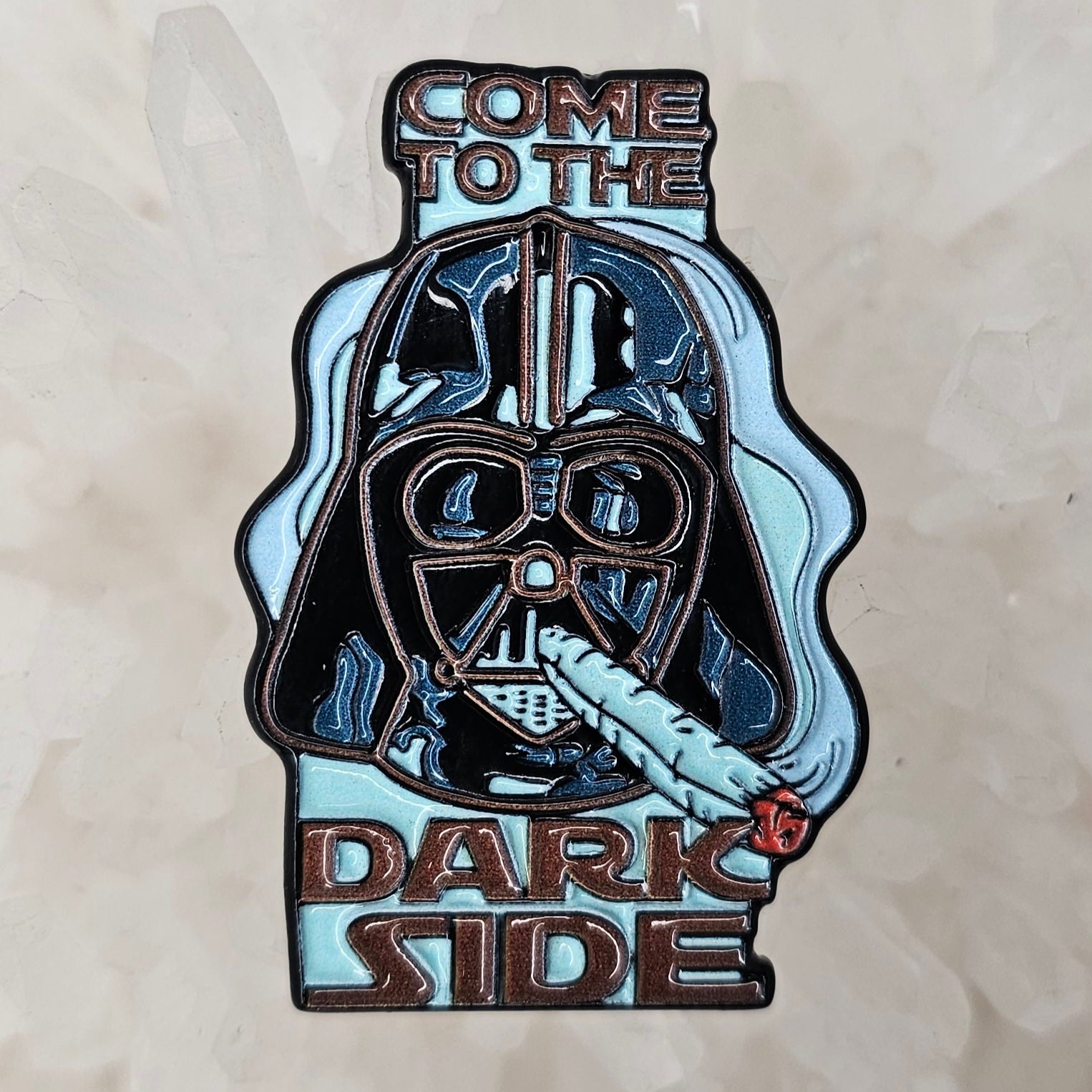 Come To The Dark Side Vader Star Stoner Wars Weed Enamel Pins Hat Pins Lapel Pin Brooch Badge Festival Pin