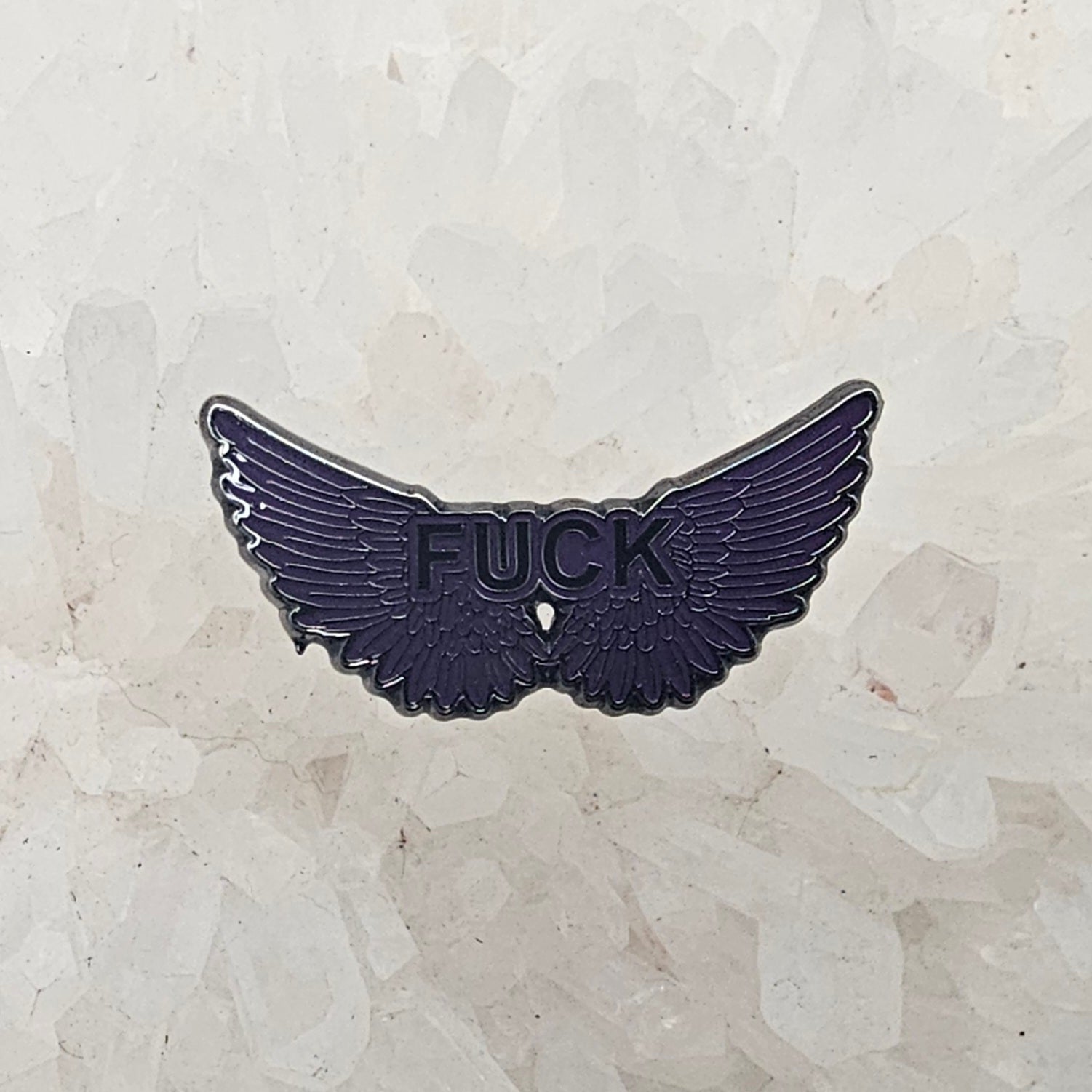 Dont Give A Flying Fuck Wings Funny Comedy Dark Blue Enamel Pins Hat Pins Lapel Pin Brooch Badge Festival Pin