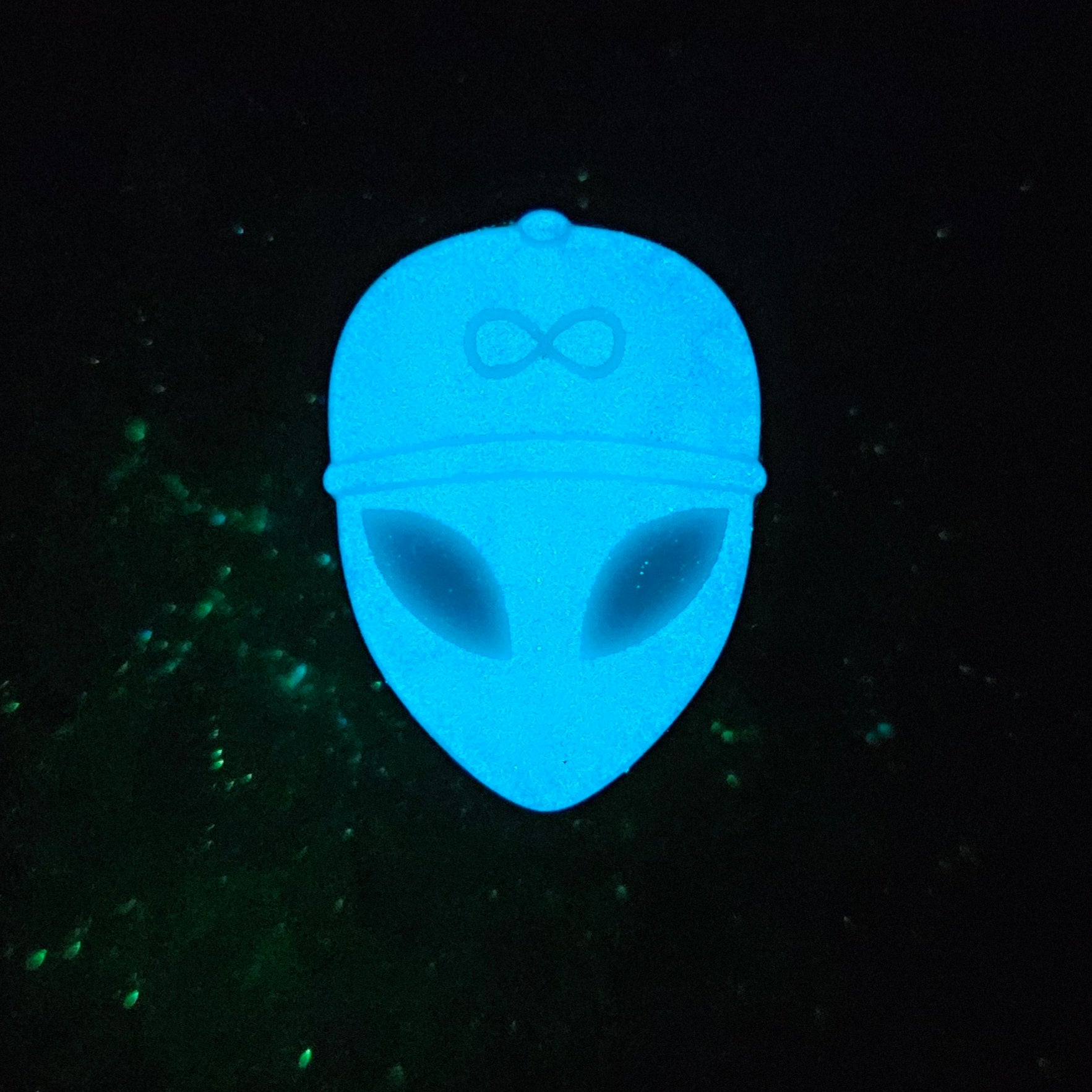Festie Martian Ufo Alien Blue Glow Enamel Pins Hat Pins Lapel Pin Brooch Badge Festival Pin