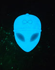 Festie Martian Ufo Alien Blue Glow Enamel Pins Hat Pins Lapel Pin Brooch Badge Festival Pin