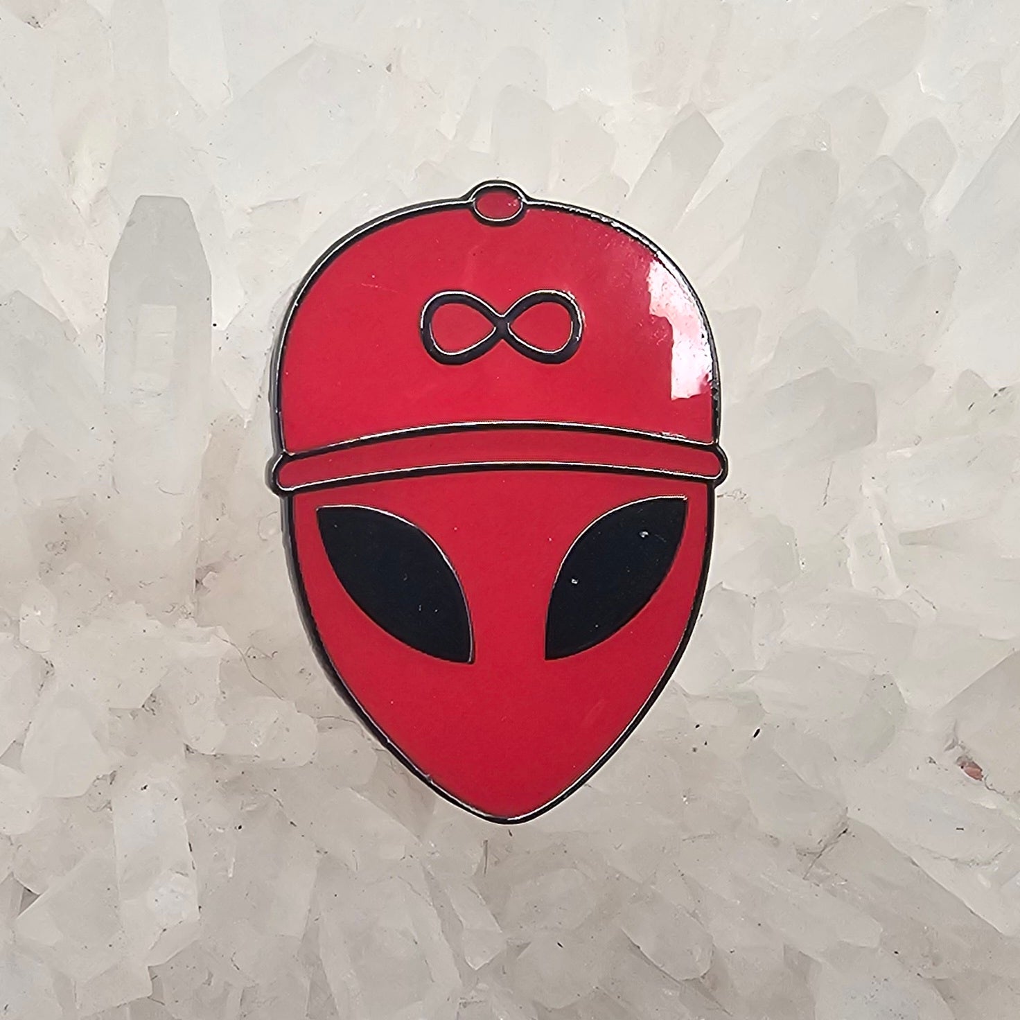 Festie Martian Ufo Alien Red Glow Enamel Pins Hat Pins Lapel Pin Brooch Badge Festival Pin