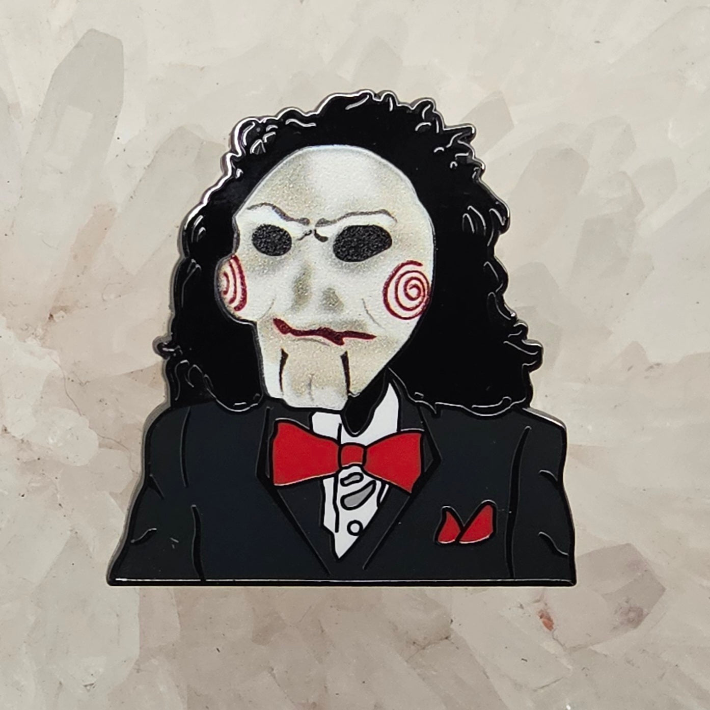 I Want To Play Jigsaw Doll Saw Puppet Horror Scary Movie Enamel Pins Hat Pins Lapel Pin Brooch Badge Festival Pin