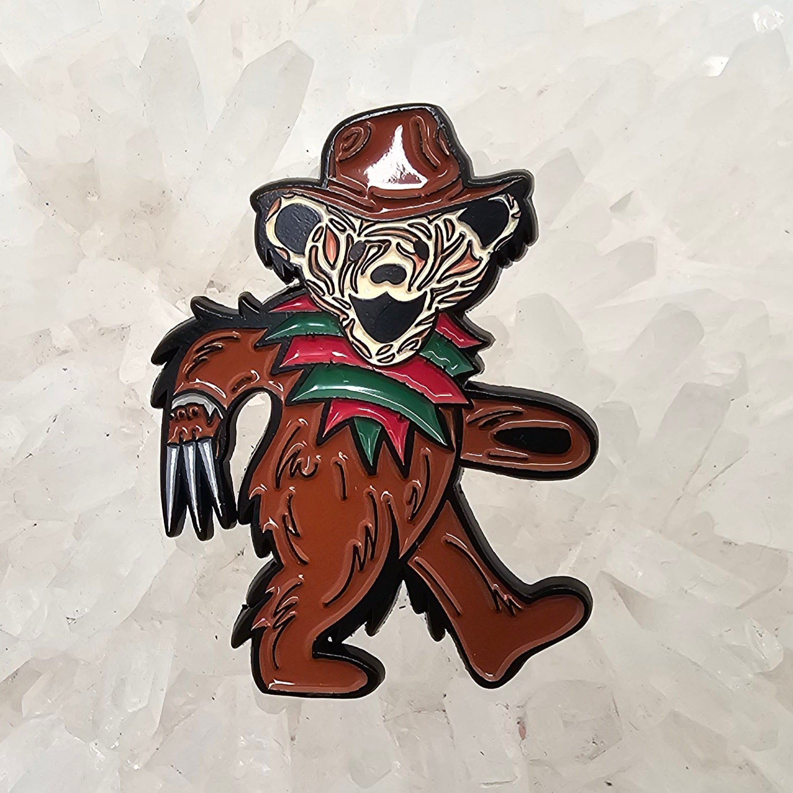 Freddy Dancing Freddy Bear Krueger Nightmare Forever Grateful Elm Street Dead Horror Enamel Pins Hat Pins Lapel Pin Brooch Badge Festival Pin