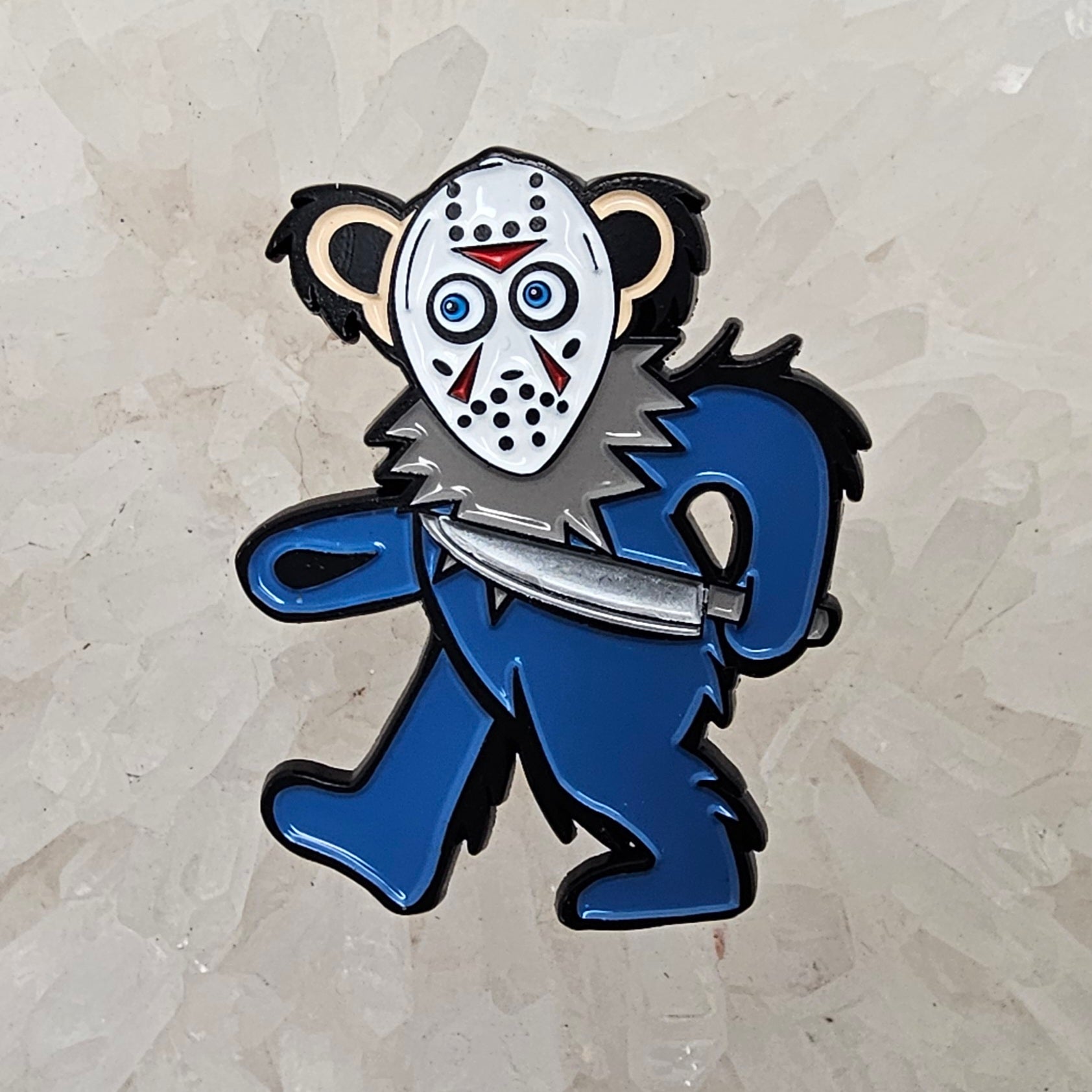 Freddy &amp; Jason Dancing Bears Horror Slasher Enamel Pin Set(2) Hat Pins Lapel Pin Brooch Badge Festival Pin Set